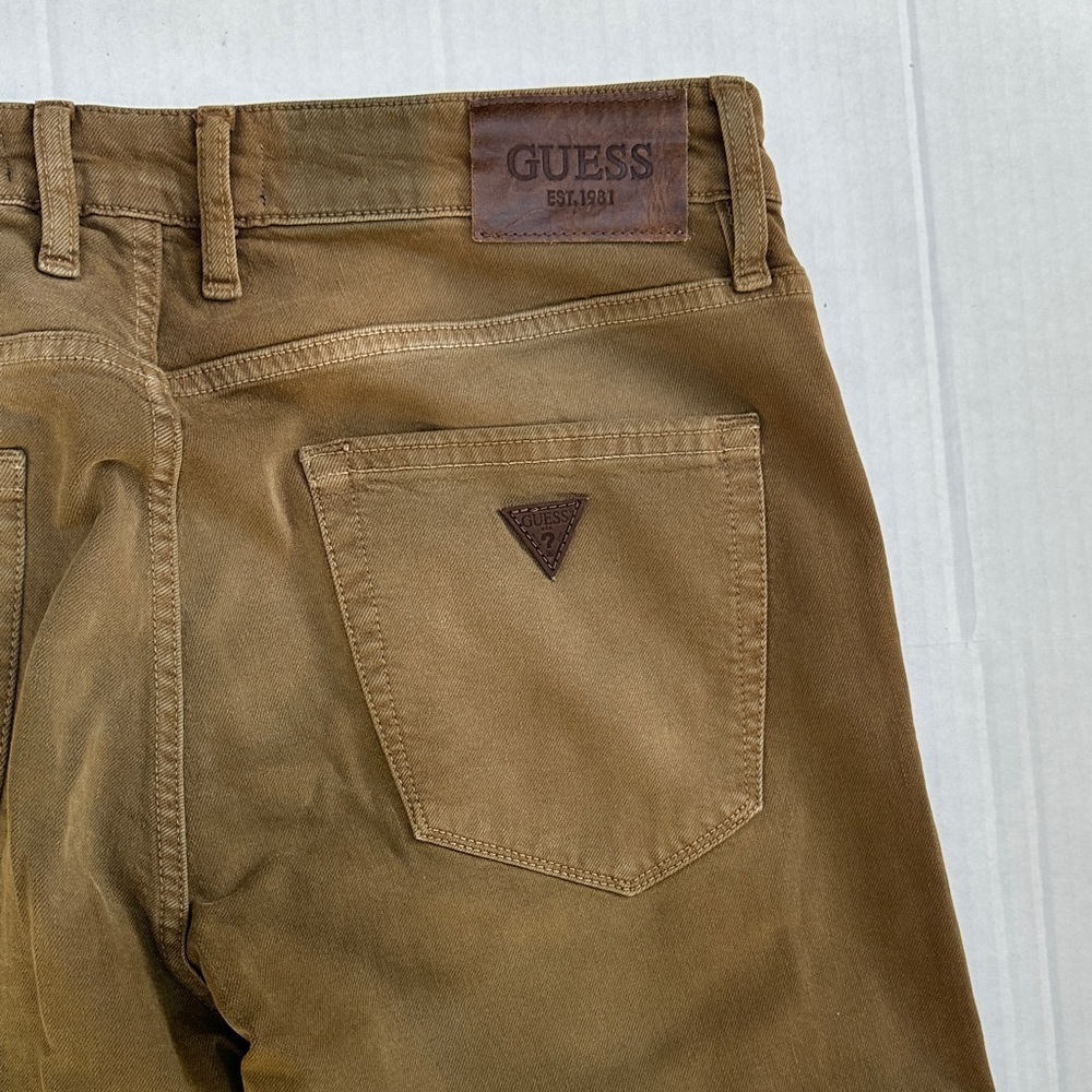 New Guess Men's Tan Straight Jeans SZ 34 - Picture 10 of 10